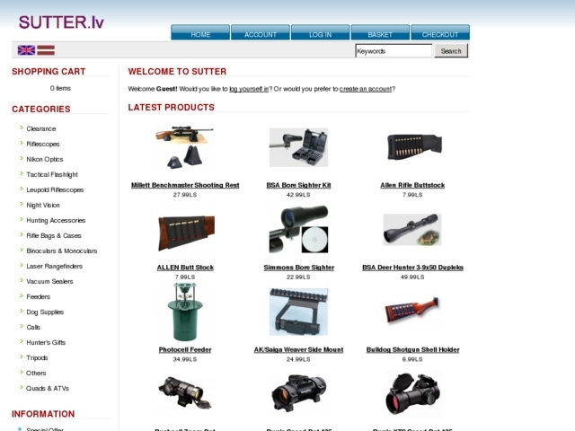 Sutter.lv interneta veikals, 1XP, SIA